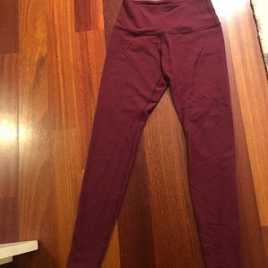 Maroon full length leggings